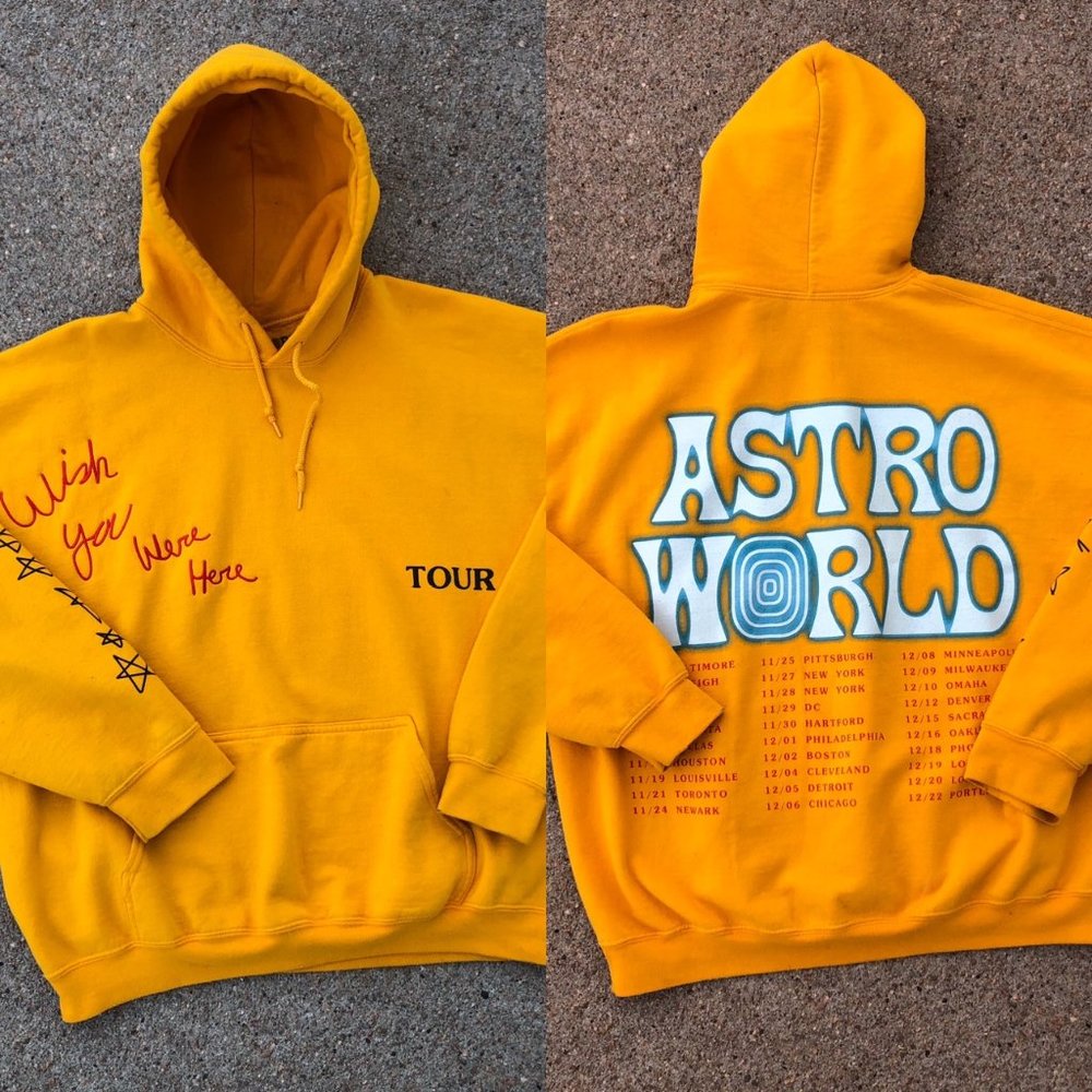 Travis Scott ASTROWORLD yellow hoodie